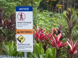 Danger at Lava Tree Park