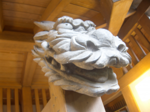 Derp dragon head statue