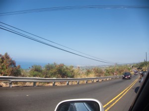 Driving through Kona
