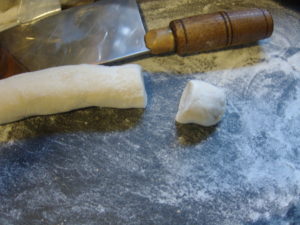 Dividing up the dough