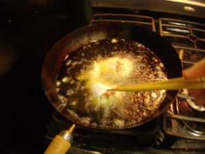 Frying the wings